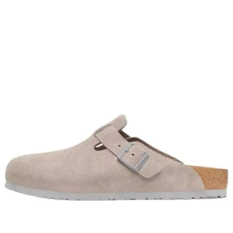 (WMNS) Birkenstock Boston Suede Leather 'Stone Coin' 1027751 sold by KicksCrew