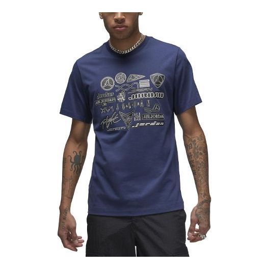 Air Jordan Graphic T-Shirt 'Midnight Navy' DX9599-410 sold by KicksCrew