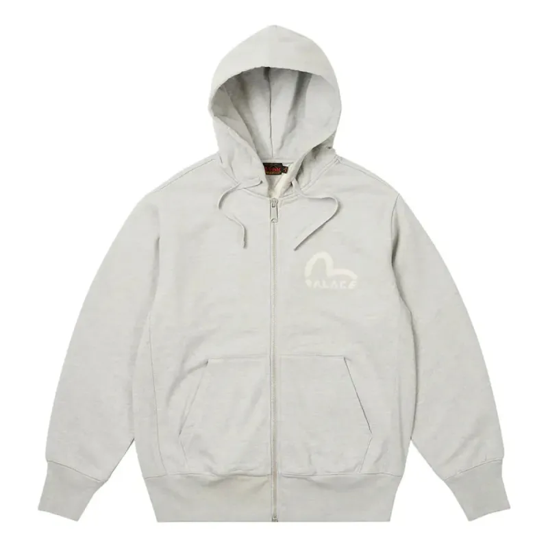Palace x Evisu Zip Hoody Jacket 'Grey Marl' 2ESPAM4SW1150OSFLGRYH sold by KicksCrew