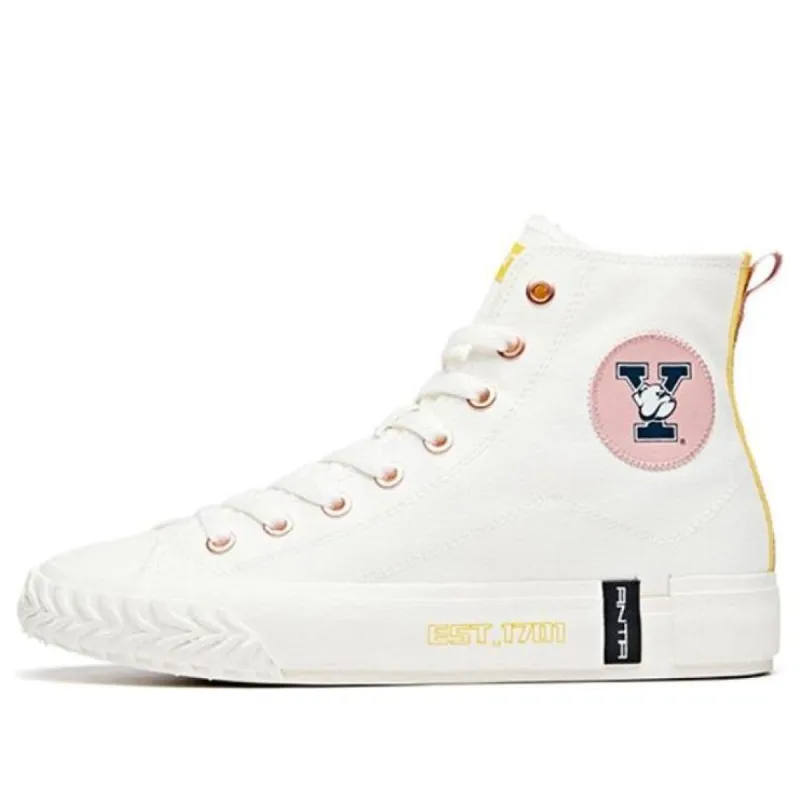 (WMNS) ANTA x Yale Hight Top Canvas Shoes 'Cream White' 122028650-8 sold by KicksCrew