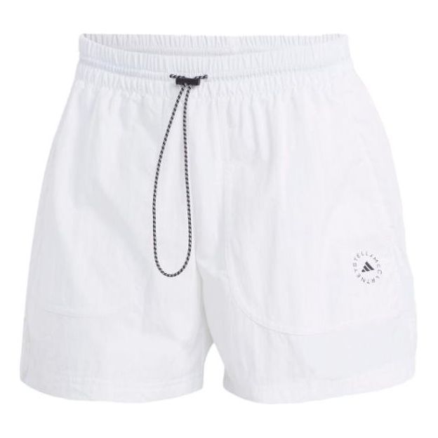 (WMNS) adidas by Stella McCartney TrueCasuals Sportswear Woven Shorts 'White' HZ2227 sold by KicksCrew