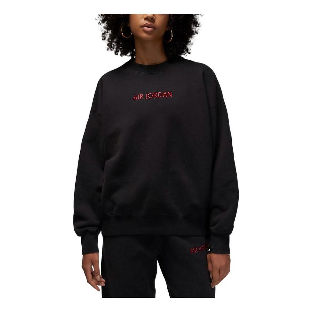 (WMNS) Air Jordan Worldmark Crewneck Sweatshirt 'Black' DV6470-010 sold by KicksCrew