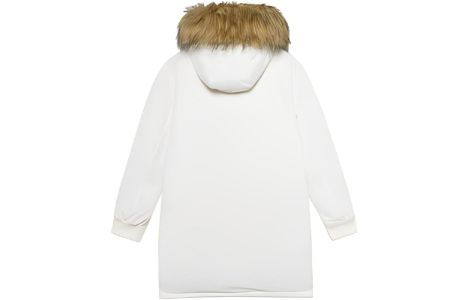 (WMNS) New Balance Warm Long Down Jacket 'White' AWJ23345-CRM sold by KicksCrew