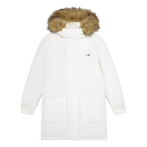 (WMNS) New Balance Warm Long Down Jacket 'White' AWJ23345-CRM sold by KicksCrew