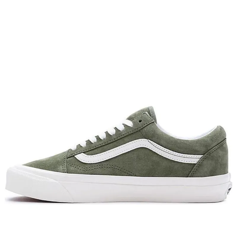(WMNS) Vans Vault Old Skool VR3 LX 'Pig Suede Forest Night' VN0009QFZBF sold by KicksCrew