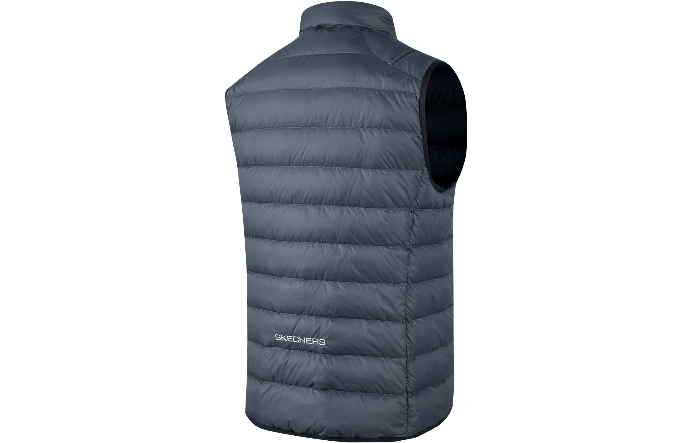 Skechers Hooded Woven 3-In-1 Down Jacket 'Grey Black' P423M114-02N6 sold by KicksCrew product image thumbnail 4