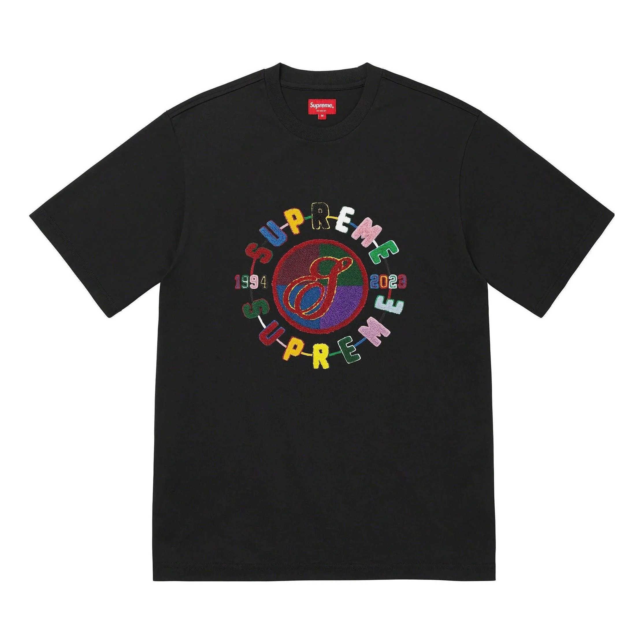 Supreme Chenille Crest S/S T-Shirt 'Black' SUP-SS23-072 sold by KicksCrew