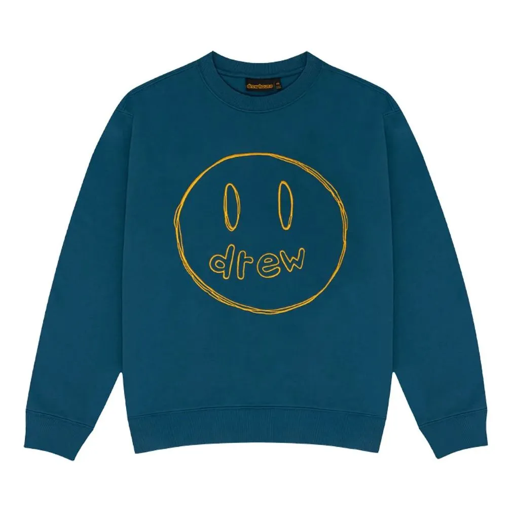 Drew House Sketch Mascot Crewneck 'Peacock' DR-SS23-010 sold by KicksCrew