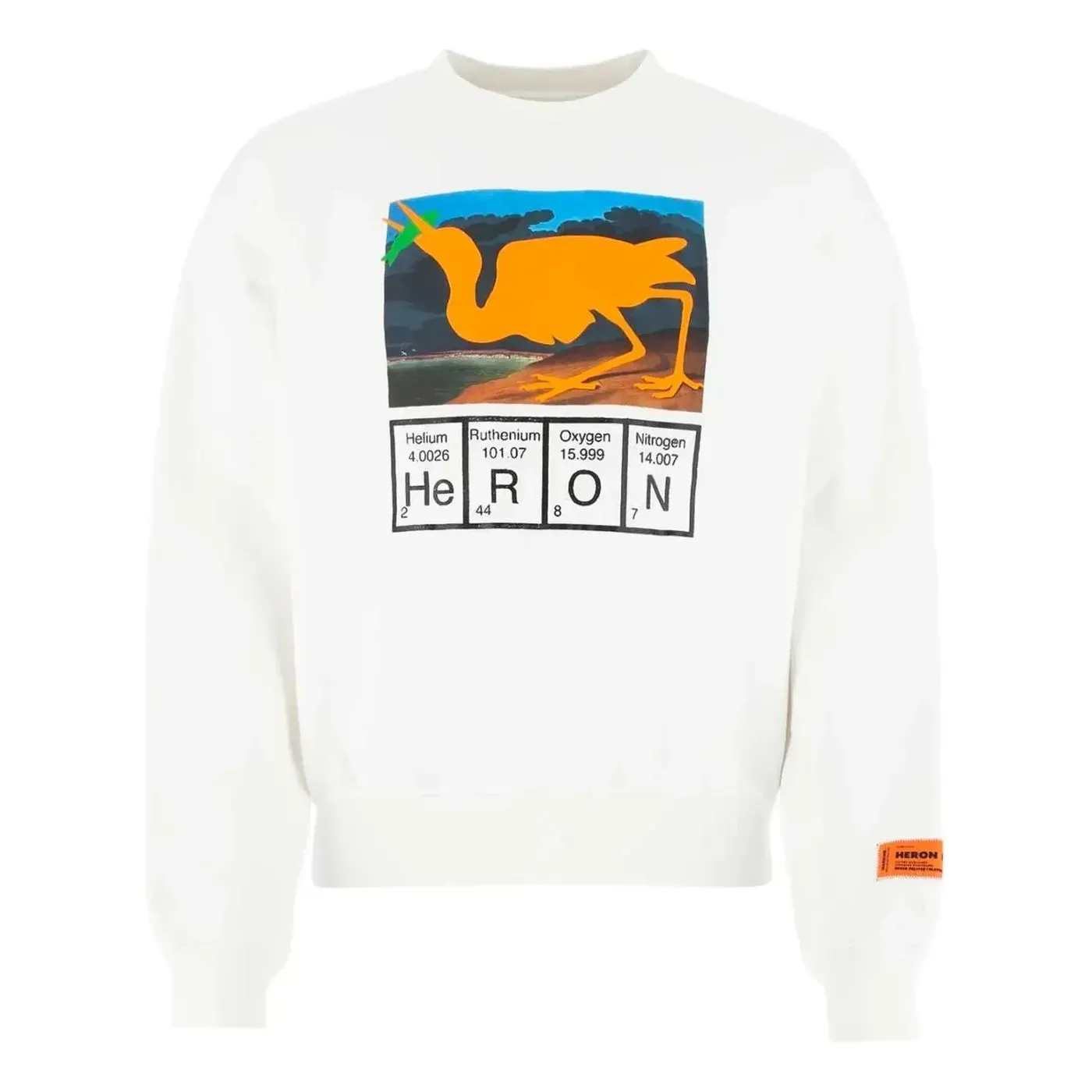 HERON PRESTON Periodic Table Print Sweatshirt 'White' HMBA016S21JER0010120 sold by KicksCrew