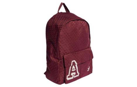 (WMNS) adidas Trefoil Jacquard Monogram Backpack 'Burgundy' IC2087 sold by KicksCrew