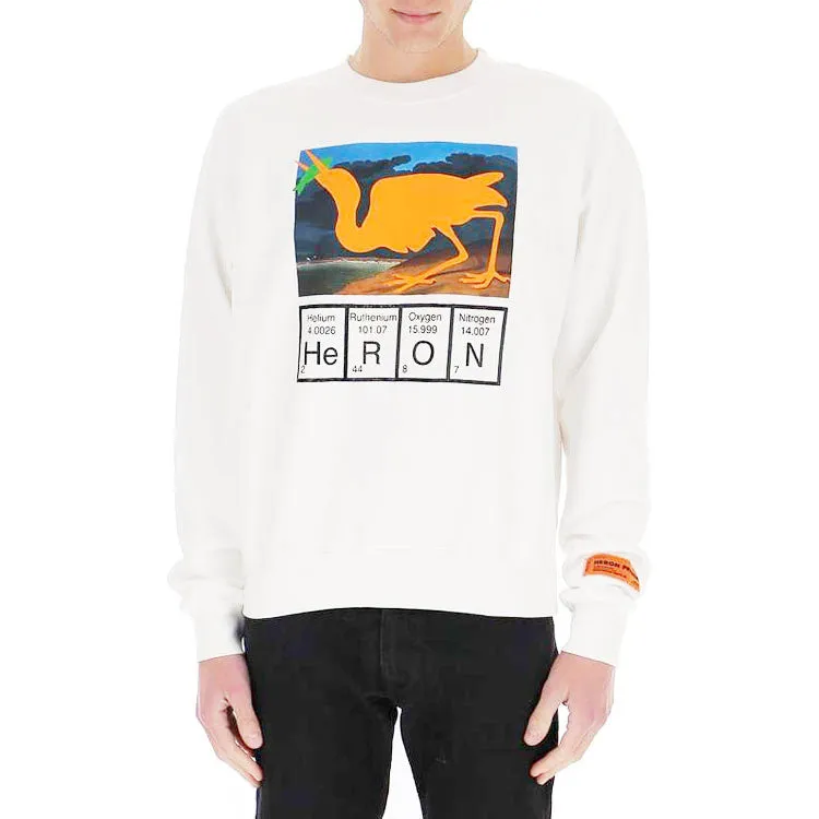 HERON PRESTON Periodic Table Print Sweatshirt 'White' HMBA016S21JER0010120 sold by KicksCrew product image thumbnail 3
