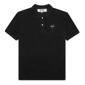COMME des GARCONS PLAY Polo Black Emblem 'Black' AZ-T066-051-1 sold by KicksCrew
