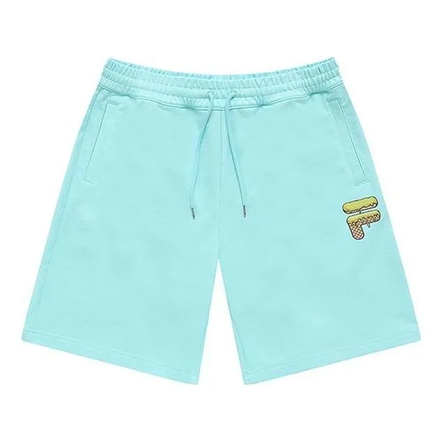FILA FUSION Logo Print Shorts 'Sky Blue' T11U226601F-LB sold by KicksCrew