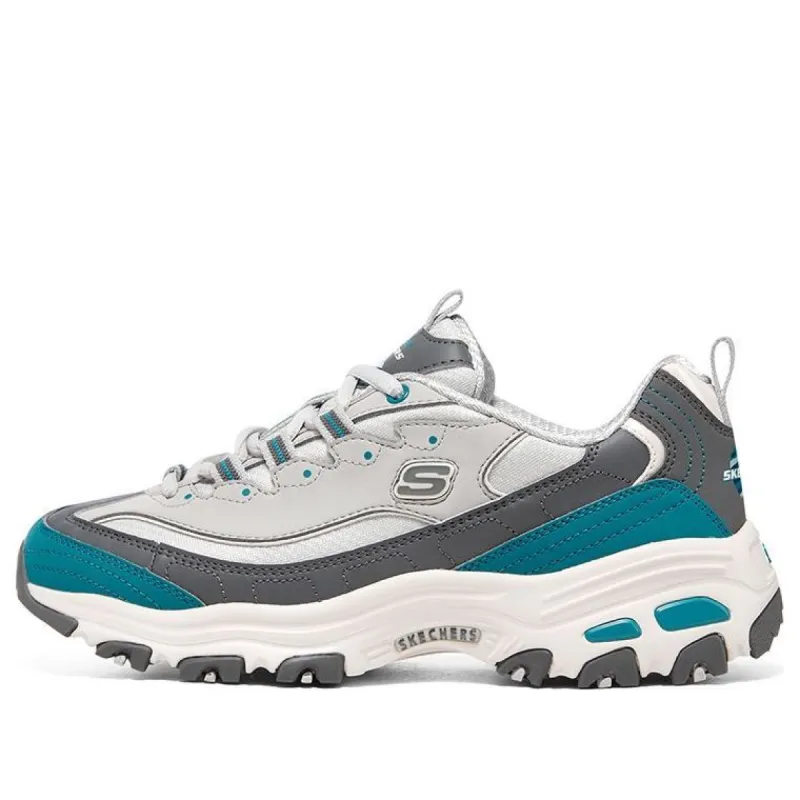 (WMNS) Skechers D'lites 1.0 'White Teal Grey' 896262-GYBL sold by KicksCrew