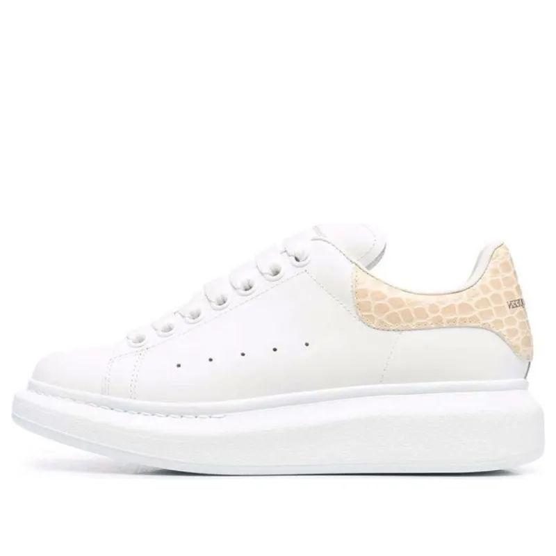 (WMNS) Alexander McQueen Oversized Sneaker 'White Sand' 553770WIBNA9758 sold by KicksCrew