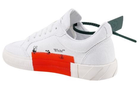 (WMNS) Off-White Vulc Low Canvas Sneaker 'White Black Orange' OWIA272C99FAB0020110 sold by KicksCrew