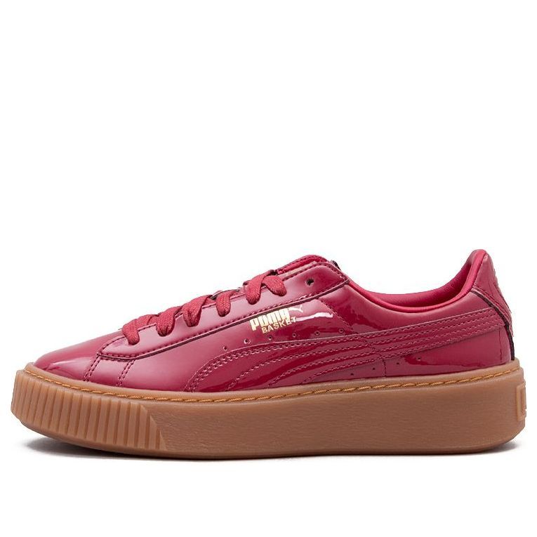 (WMNS) Puma Basket Platform Patent 'Burgundy Gum' 363314-04 sold by KicksCrew