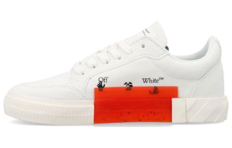 (WMNS) Off-White Vulc Low Canvas Sneaker 'White Black Orange' OWIA272C99FAB0020110 sold by KicksCrew