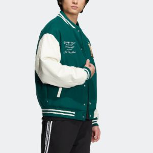 Adidas Originals Mc Varsity Jackets 'Green White' HZ7093 sold by KicksCrew