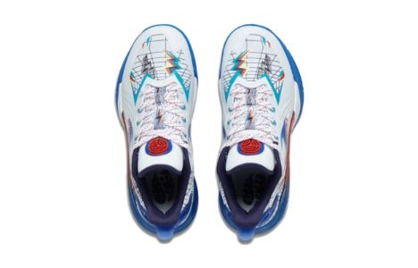 (GS) Li-Ning Pioneer Team 3.5 Low 'White Blue Red' YKBT042-13 sold by KicksCrew