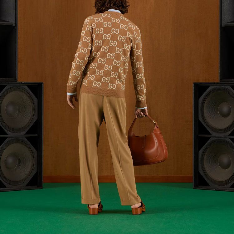 Gucci GG Wool Jacquard Cardigan 'Camel Ivory' 694758-XKCC5-2296 sold by KicksCrew product image thumbnail 3