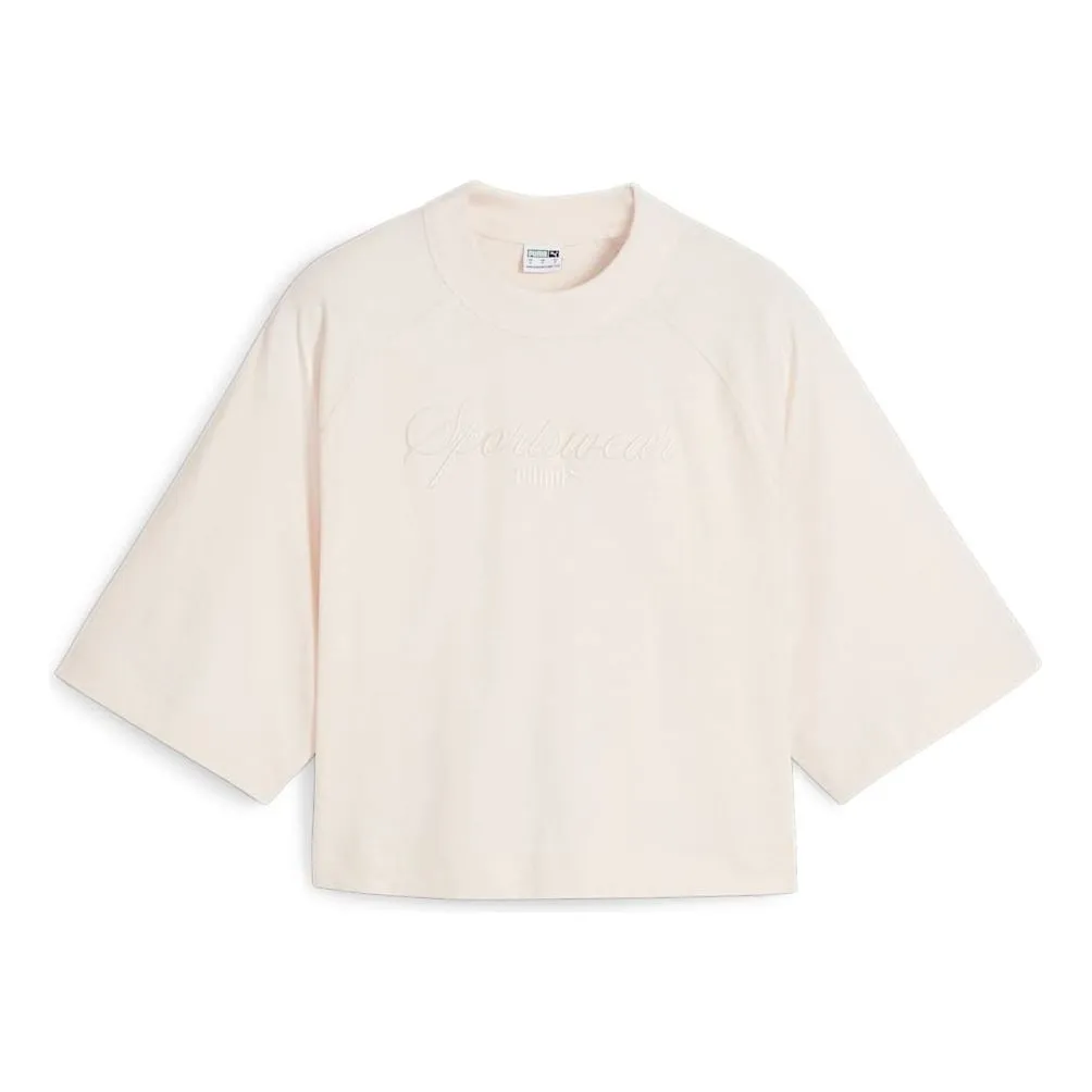 (WMNS) PUMA Classics+ Oversized T-Shirt 'Rosebay' 624271-64 sold by KicksCrew