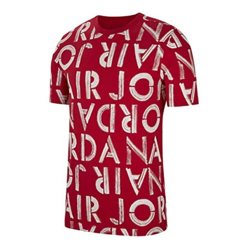 Air Jordan Printed Crew T-Shirt 'Red' CN3586-687 sold by KicksCrew