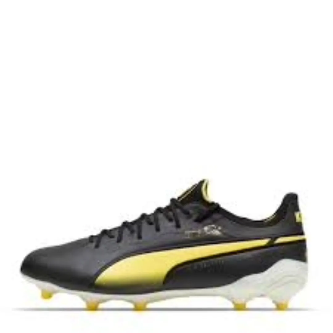 PUMA King Ultimate Pel FG/AG 'Black Yellow' 107825-01 sold by KicksCrew