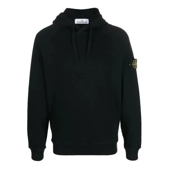 STONE ISLAND Logo Patch Hoodie 'Black' 781562160-V0029 sold by KicksCrew