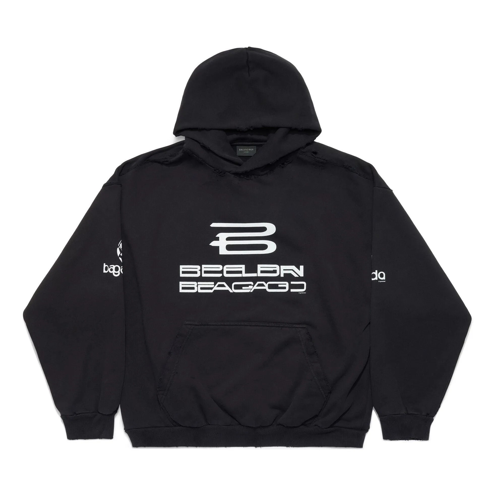 Balenciaga Ai Generated Hoodie 'Black White' 767877TQVF99034 sold by KicksCrew