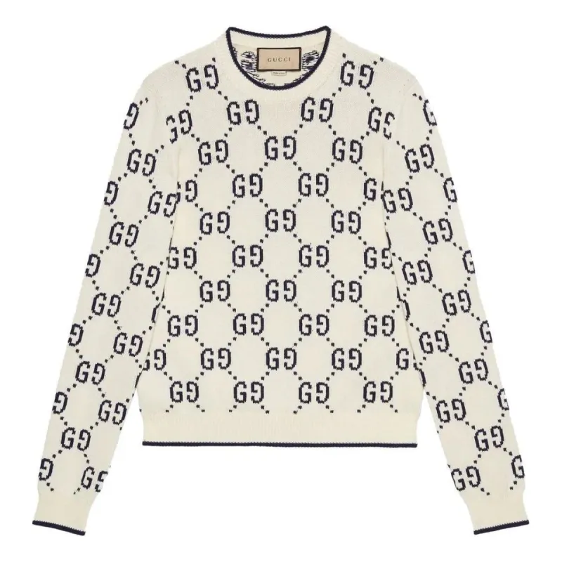 Gucci GG Cotton Knit Sweater 'Ivory Cotton' 694767-XKCDF-9145 sold by KicksCrew