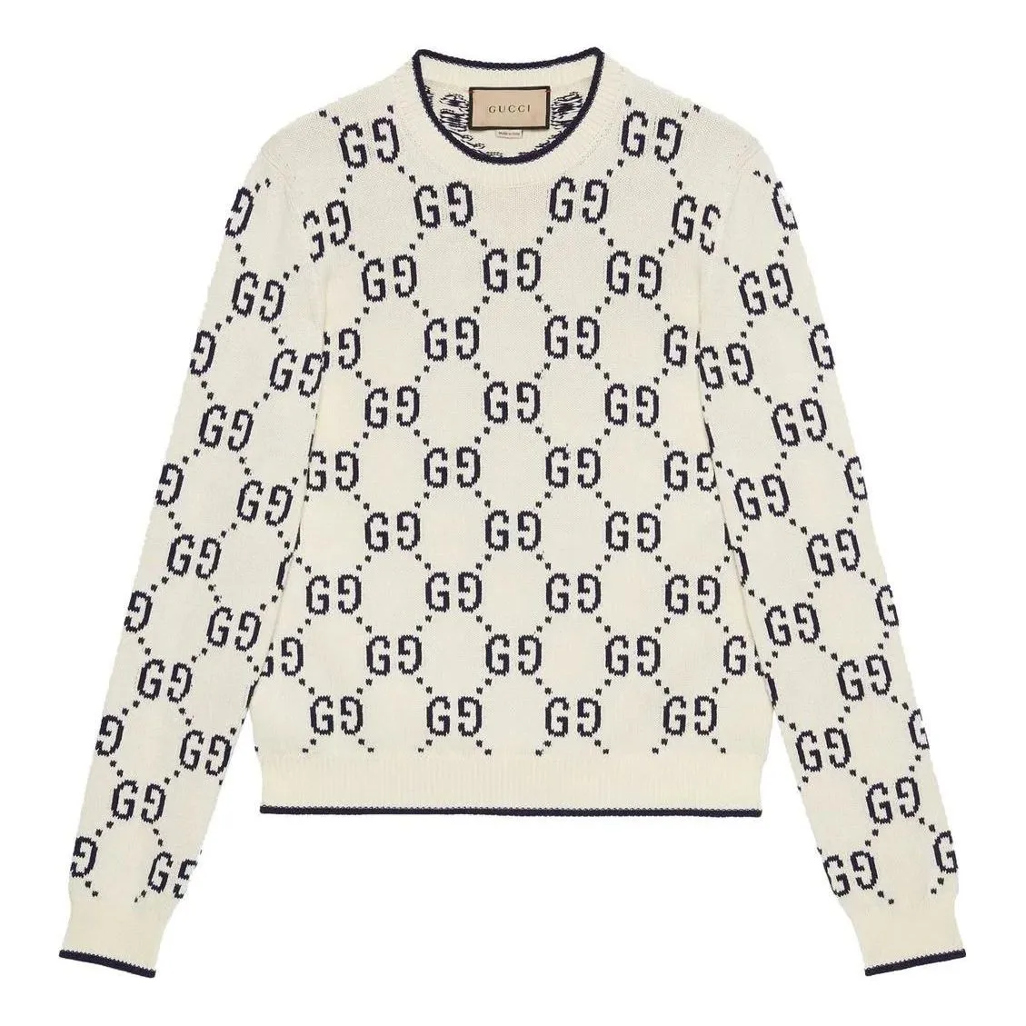 Gucci GG Cotton Knit Sweater 'Ivory Cotton' 694767-XKCDF-9145 sold by KicksCrew