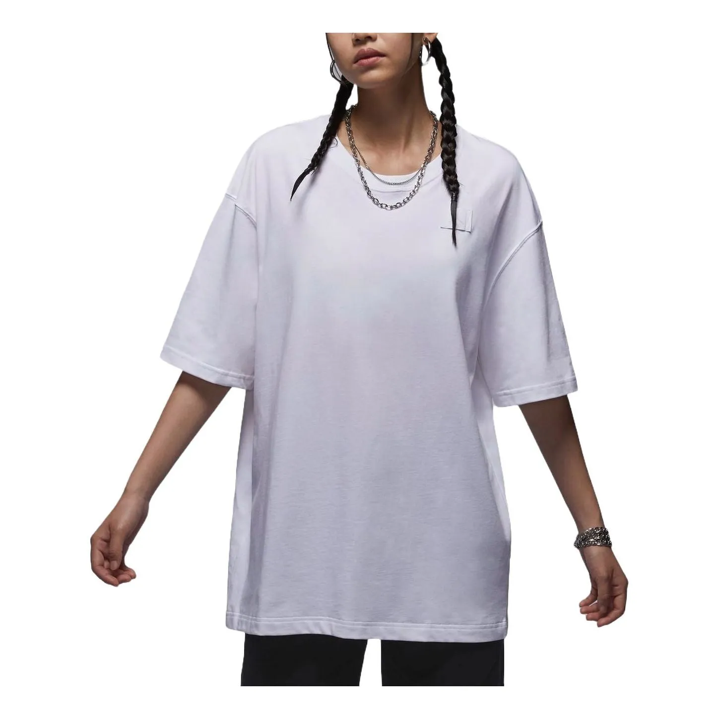 (WMNS) Air Jordan Essentials Oversized T-shirt Asia Sizing 'White' HM4373-100 sold by KicksCrew