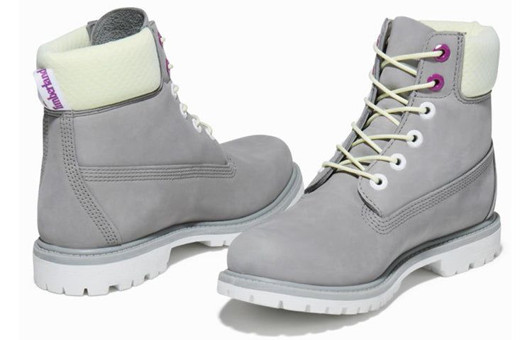 (WMNS) Timberland Premium 6 Inch Waterproof Boot 'Grey Nubuck' A2HWU085 sold by KicksCrew product image thumbnail 4