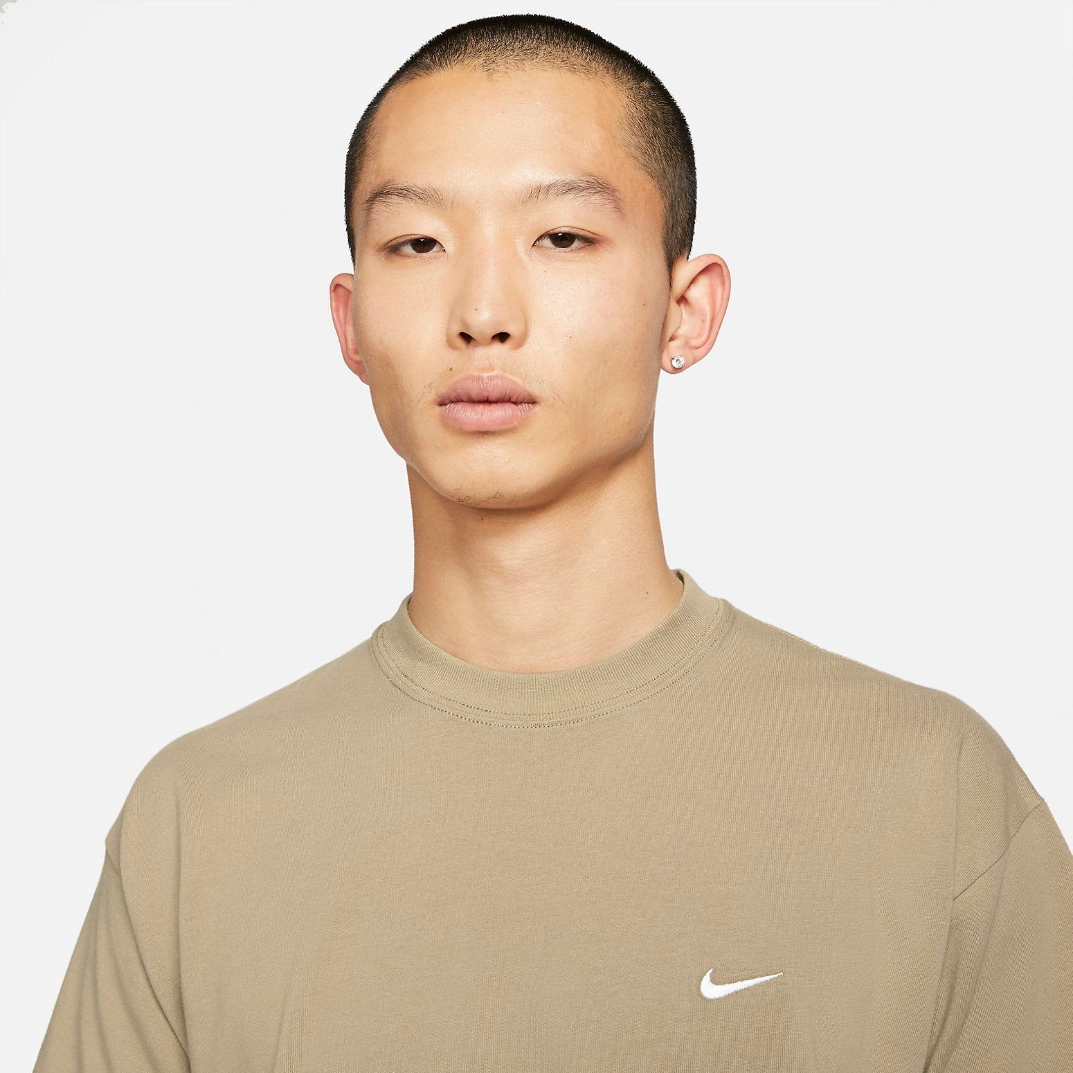 Nike Solo Swoosh Tee 'Khaki' DA0321-247 sold by KicksCrew product image thumbnail 3