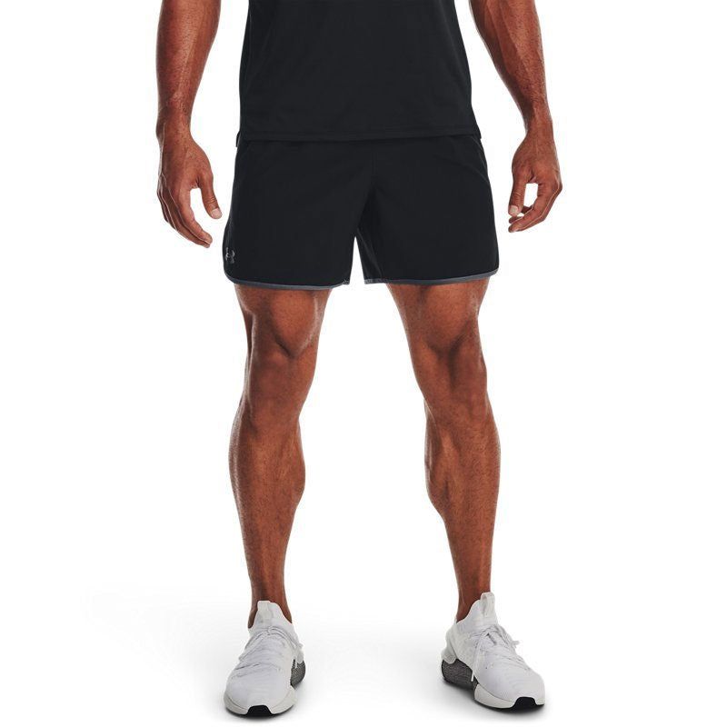Under Armour HIIT Woven 6inch Shorts 'Black Grey' 1377027-001 sold by KicksCrew product image thumbnail 3