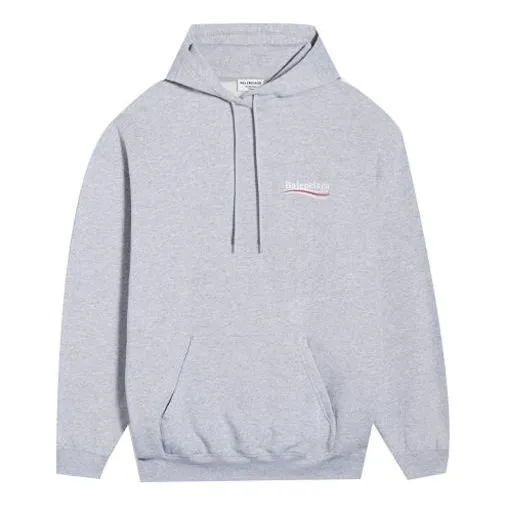 Balenciaga Political Campaign Hoodie Medium Fit 'Grey' 600583TKVI91379 sold by KicksCrew