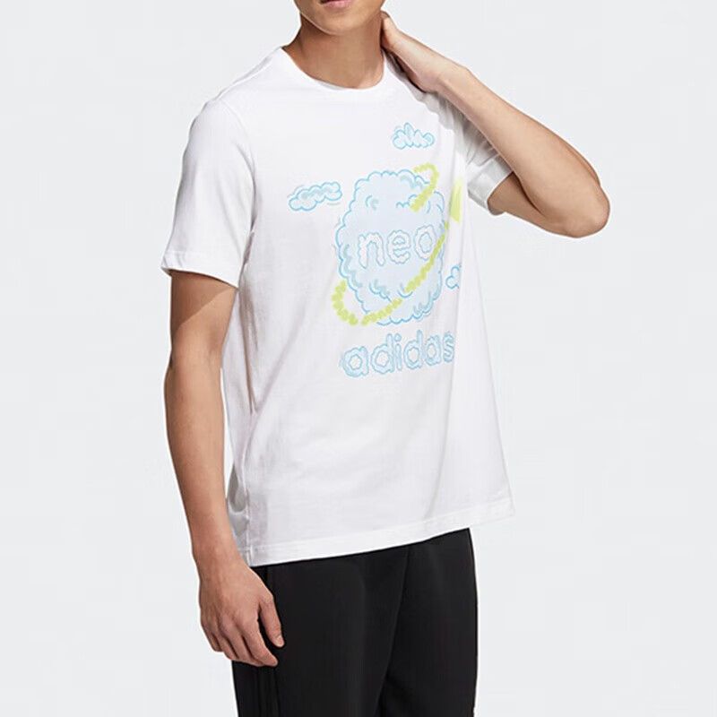 Adidas Neo Graphic T-Shirts 'White' HS8853 sold by KicksCrew product image thumbnail 4