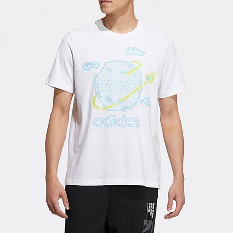 Adidas Neo Graphic T-Shirts 'White' HS8853 sold by KicksCrew product image thumbnail 2