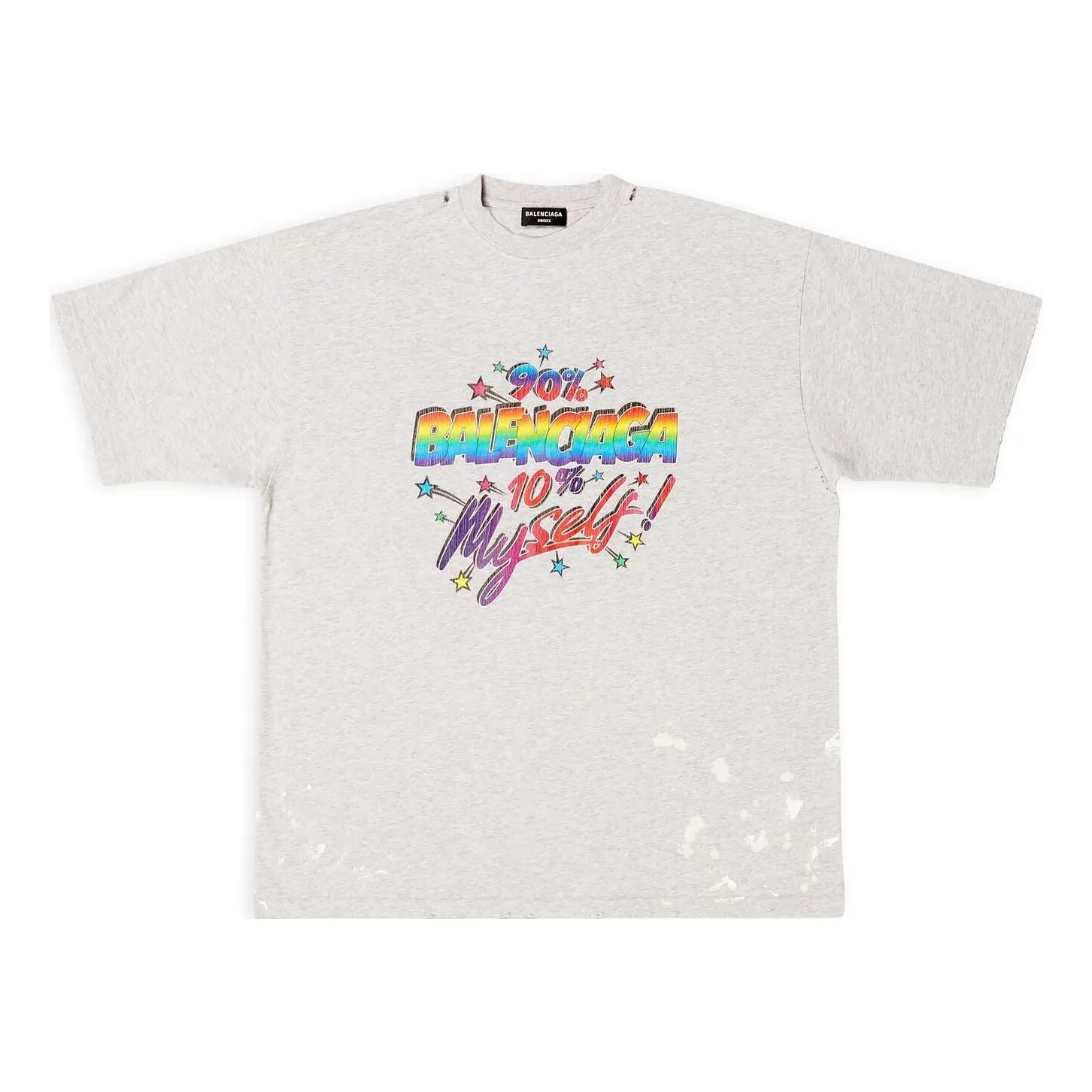 Balenciaga 90/10 T-Shirt Large Fit 'Light Grey' 641675TMVH32569 sold by KicksCrew