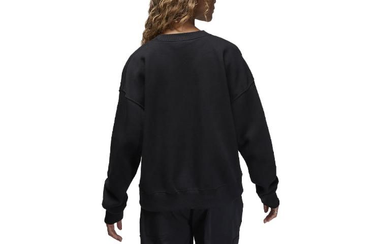 (WMNS) Air Jordan Brooklyn Fleece Graphic Crew-Neck Sweatshirt 'Black' FD7157-010 sold by KicksCrew product image thumbnail 3