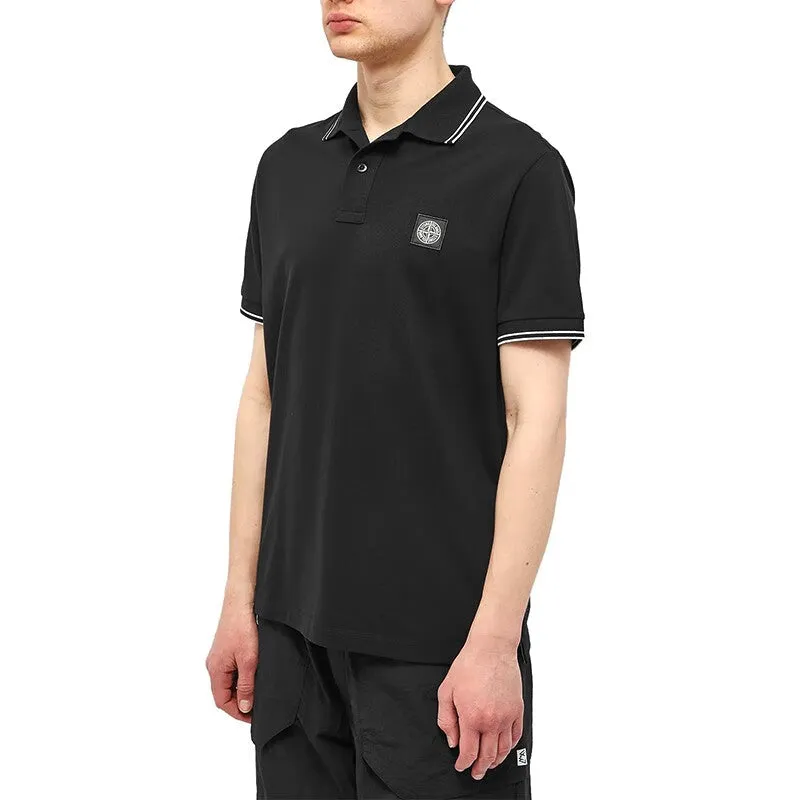 STONE ISLAND Patch Polo Shirt 'Black' 10152SC18-A0029 sold by KicksCrew product image thumbnail 3