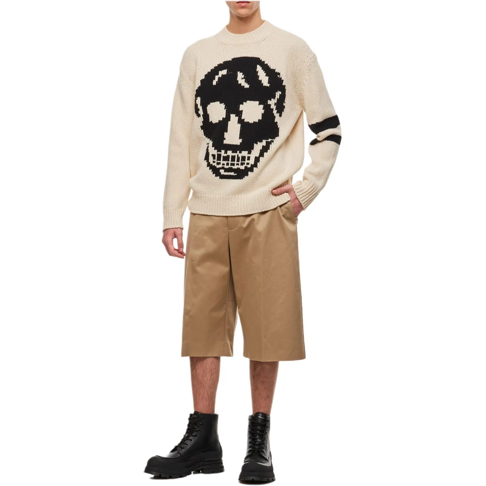 Alexander McQueen Cotton Trousers 'Tan' 774215-QSAAN-9730 sold by KicksCrew product image thumbnail 3