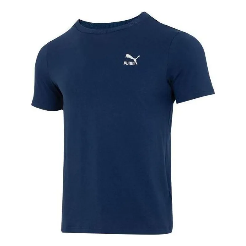 PUMA Logo Sports T-shirt 'Navy' 630353-15 sold by KicksCrew