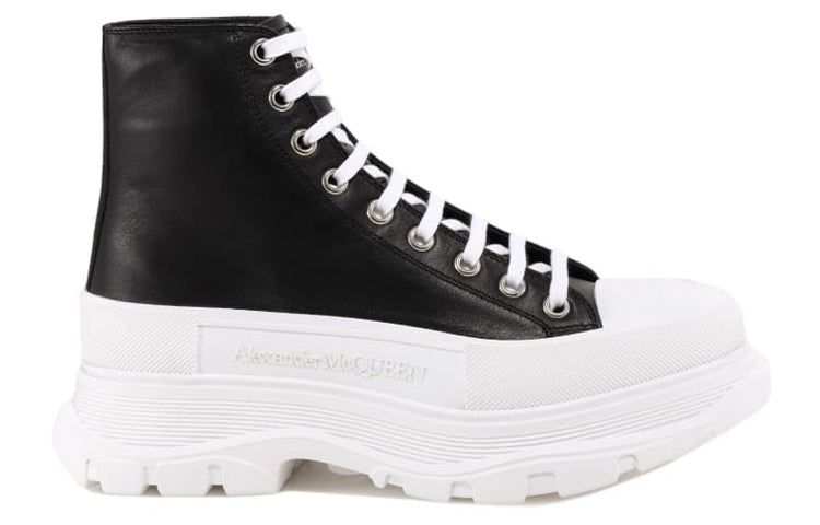 Alexander McQueen Tread Slick High-Top Sneakers 'Black White' 627206WHZ621071 sold by KicksCrew product image thumbnail 2