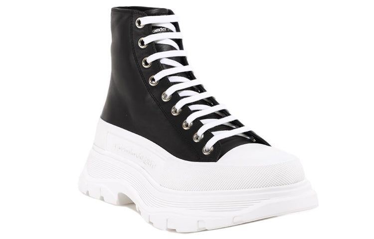 Alexander McQueen Tread Slick High-Top Sneakers 'Black White' 627206WHZ621071 sold by KicksCrew product image thumbnail 3