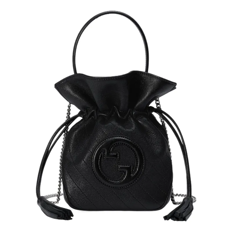 (WMNS) Gucci Blondie Mini Bucket Bag 'Black' 760313-AACP7-1000 sold by KicksCrew
