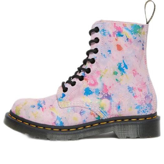(WMNS) Dr. Martens 1460 Pascal Rainbow Suede Lace Up Boots 'Pink' 27245650 sold by KicksCrew