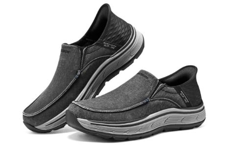 Skechers Slip-ins Remaxed Fenick 'Grey Black' 204839-BLK sold by KicksCrew