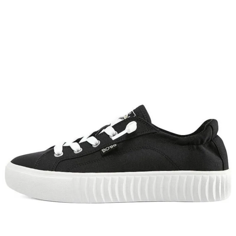 (WMNS) Skechers Royal Kiss 'Black White' 114390-BLK sold by KicksCrew